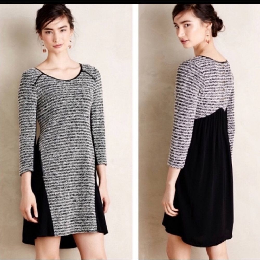 Anthropologie Maeve Boucle Tweed knit dress